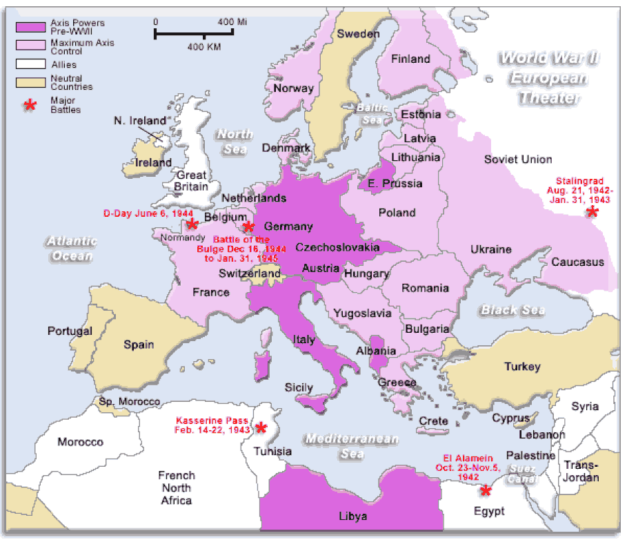 Europe Map World War Two - United States Map